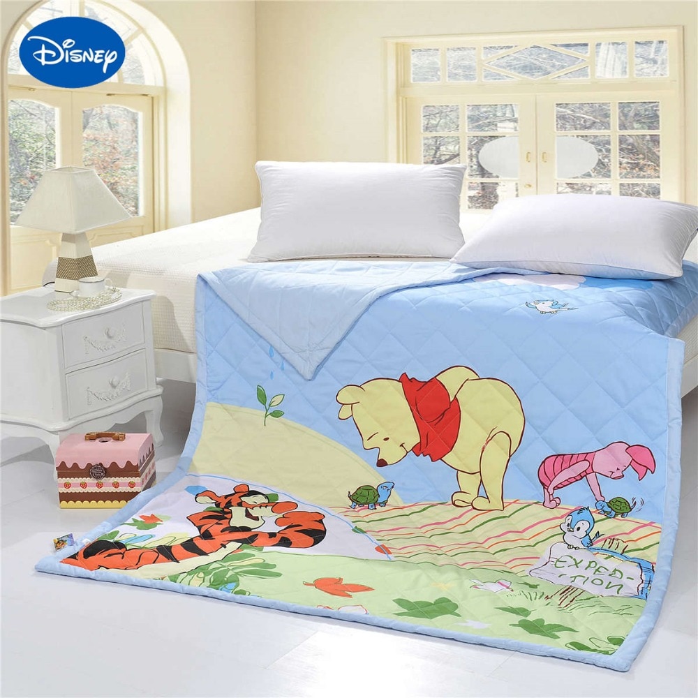   Ǫ Tigger  Ʈ ̺ ֵ ̱ ħ ư к긯   ȭ ɽ   ׸/Winnie the Pooh Tigger Piglet Quilts Comforters Twin Single Bedding Cotton Fabric W